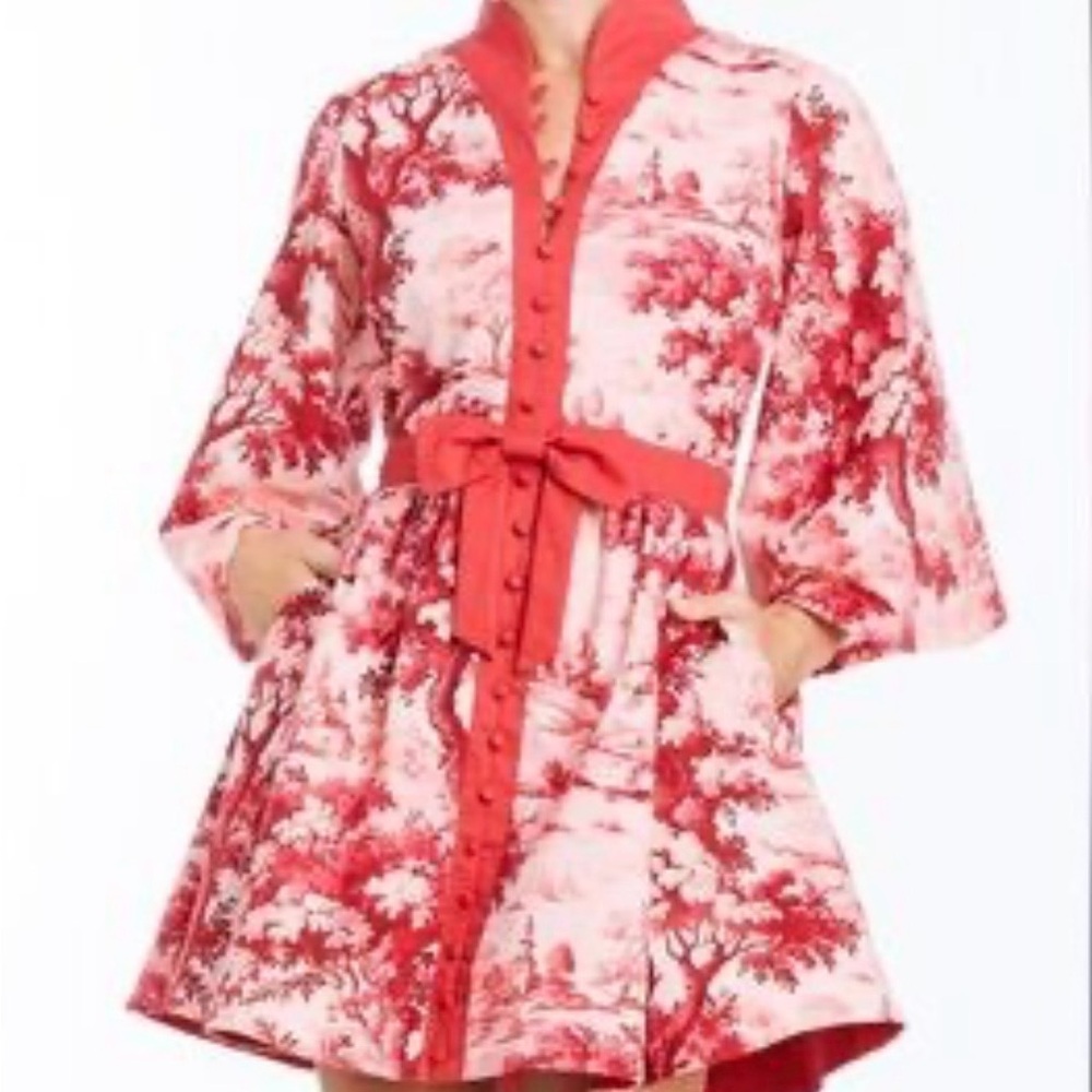 Mestiza Red and Cream Floral Dress!🌺